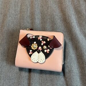 Kate Spade Pink Dog Design Wallet